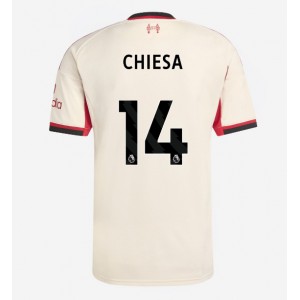 Liverpool Federico Chiesa #14 Jalkapallovaatteet Vieraspaita 2025-26 Lyhythihainen